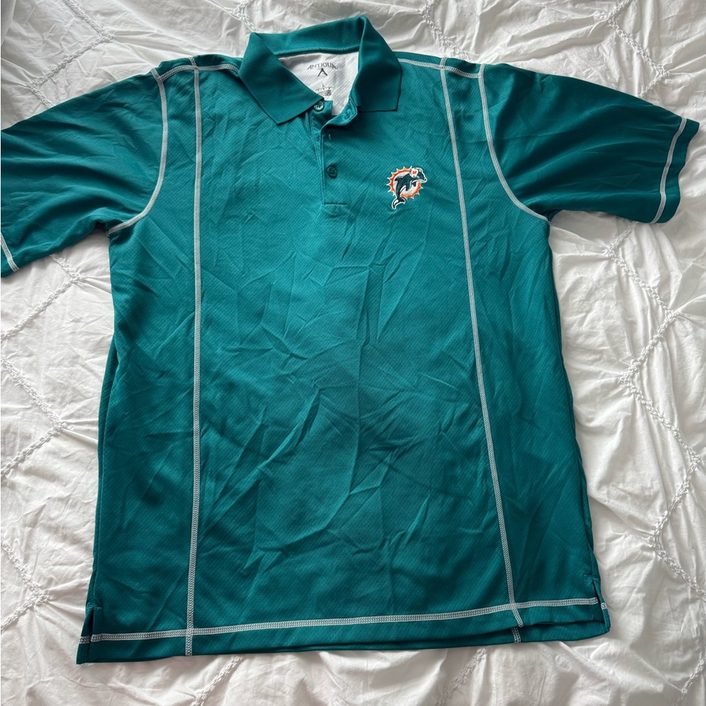 Miami Dolphins Teal Polo Shirt